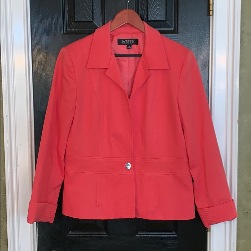 Kasper salmon colored blazer 12